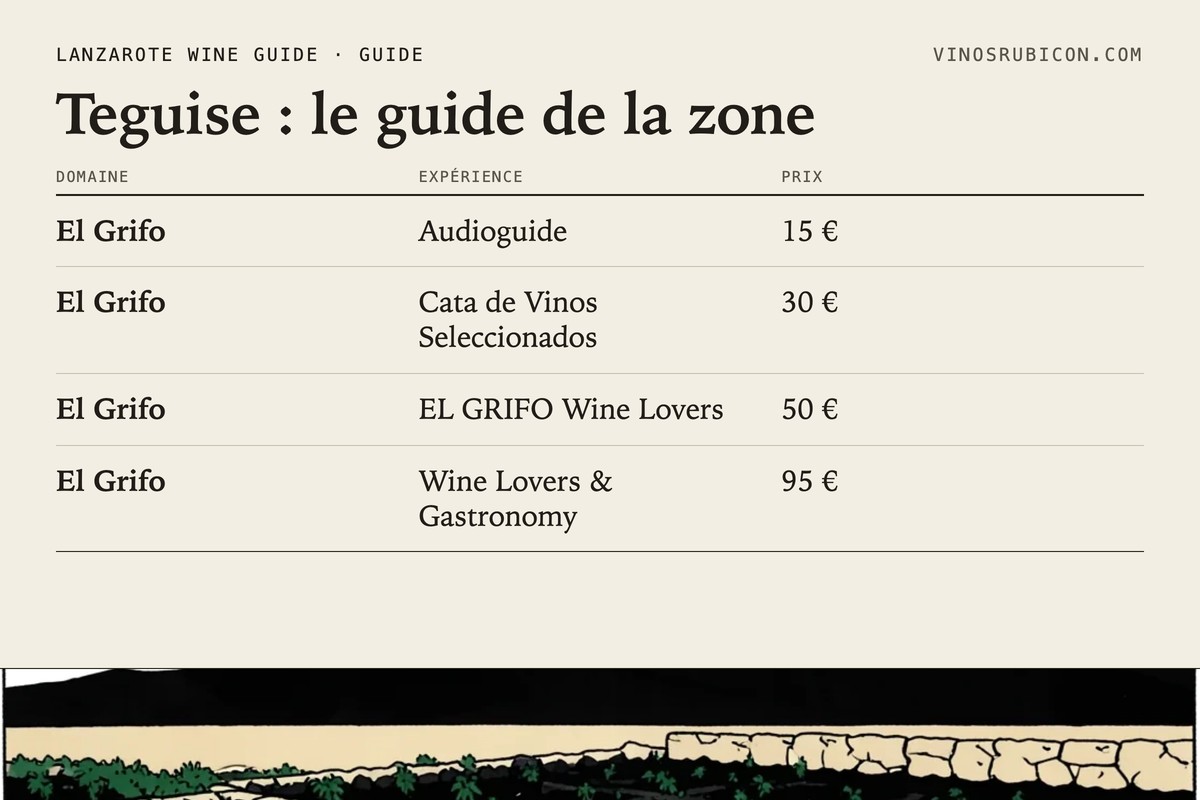 Teguise : le guide de la zone · fiche de données